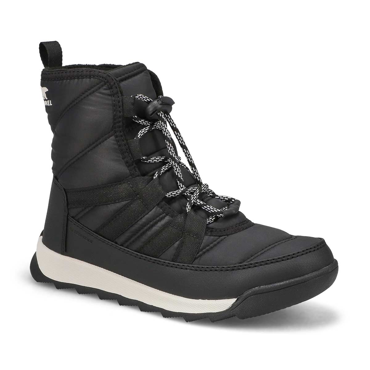 Girls'  Whitney II Plus Lace Up Waterproof Boot - Black/Sea Salt