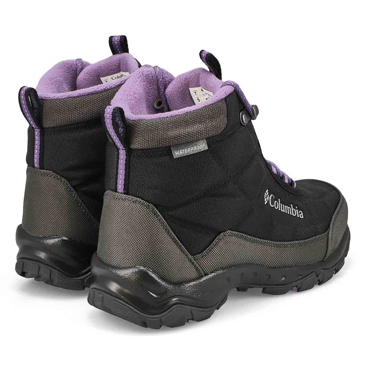 Women's Firecamp Waterproof Ankle Boot - Black/Plum Purple