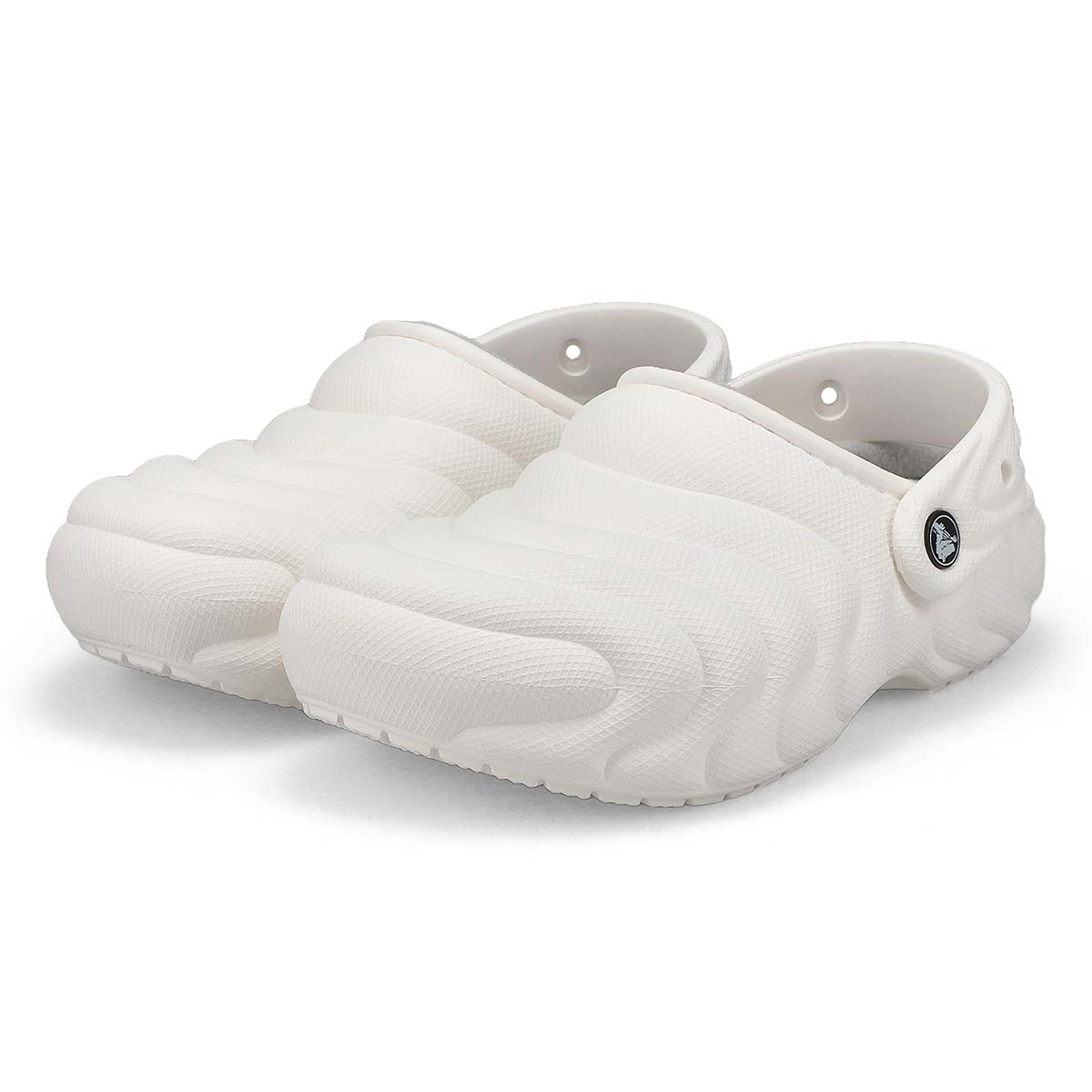 Women's Classic Lined Puffer Comfort Clog - White