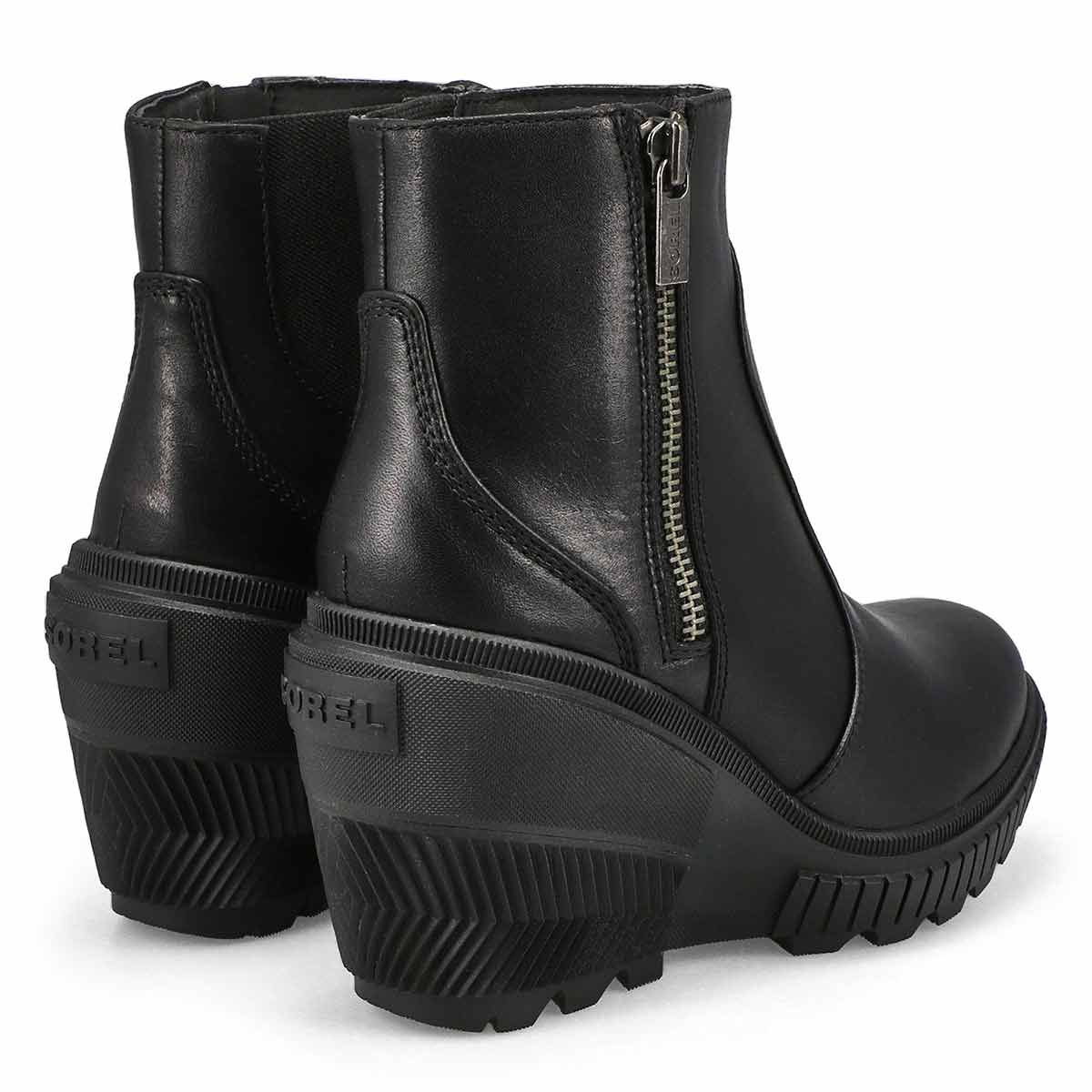 Women's ONA Ave Zip Waterproof Wedge Boot - Black/Black