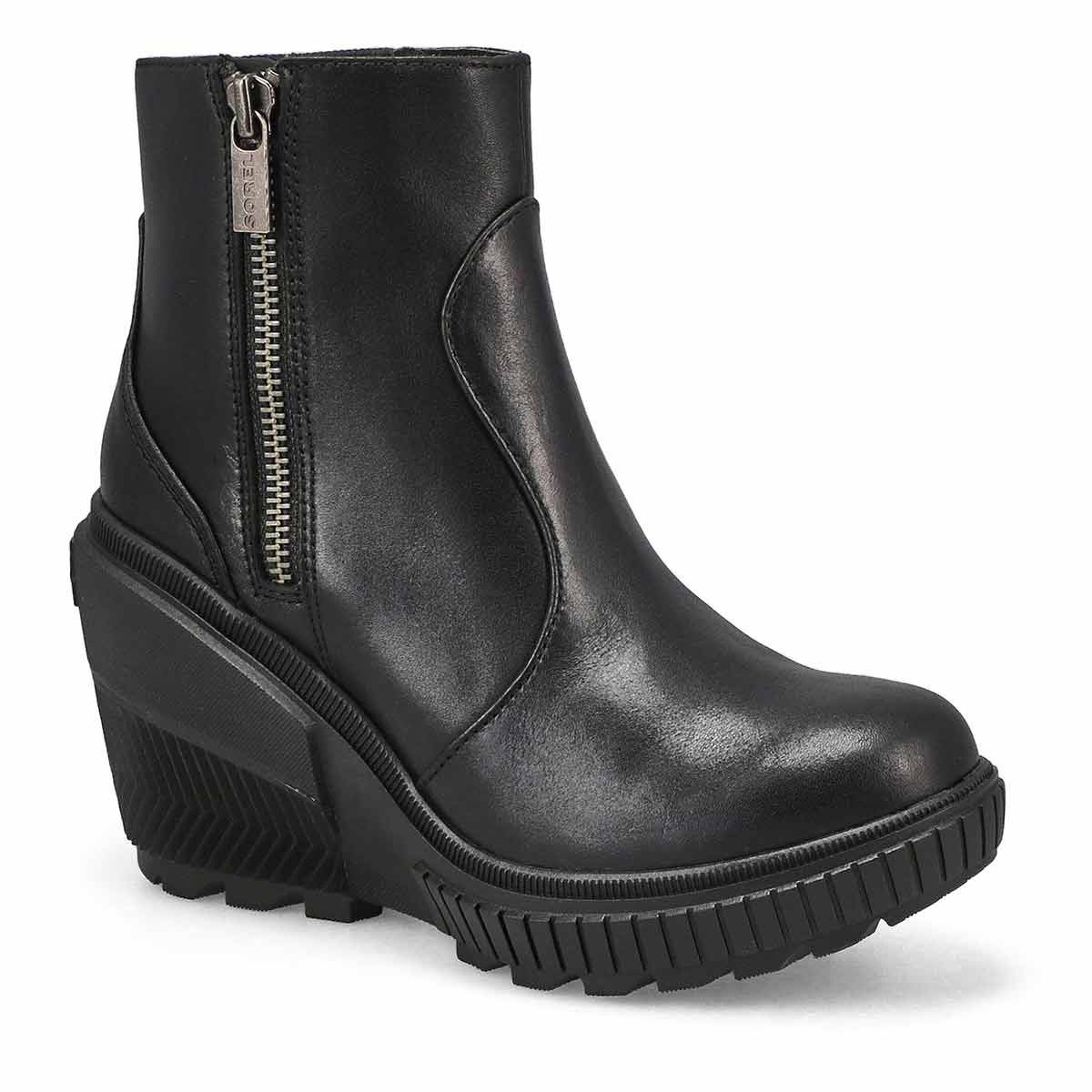 Women's ONA Ave Zip Waterproof Wedge Boot - Black/Black