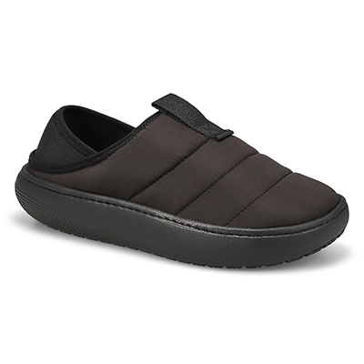 Lds Classic Puff Moc Comfort Clog - Black/Black