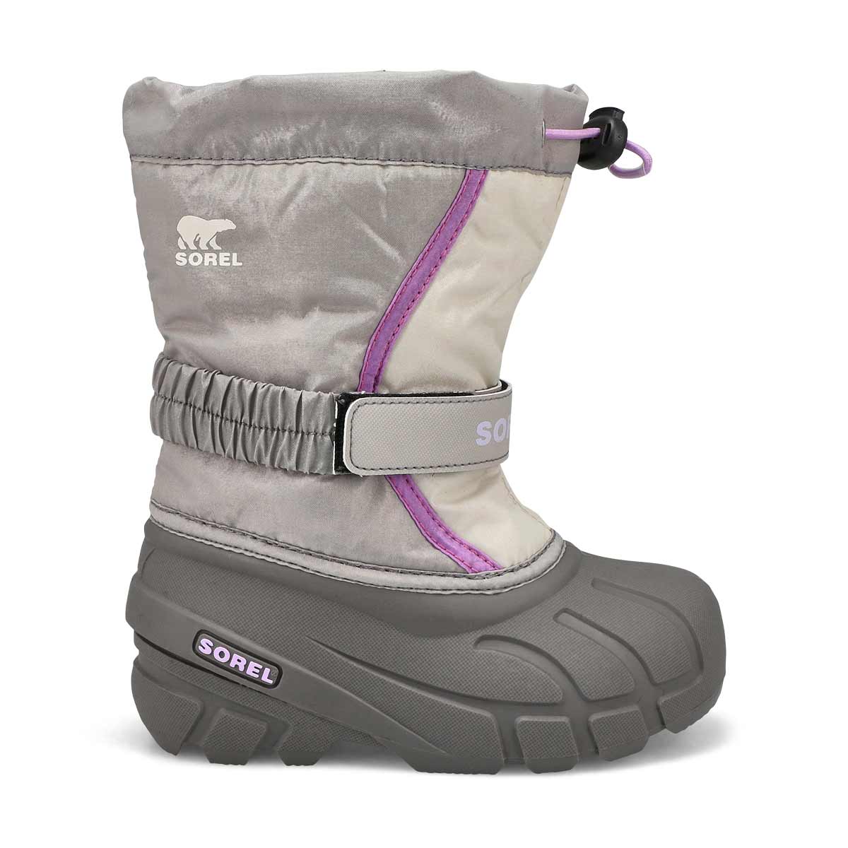 Girls' Flurry Pull On Winter Boot - Dove/Euphoric Lilac