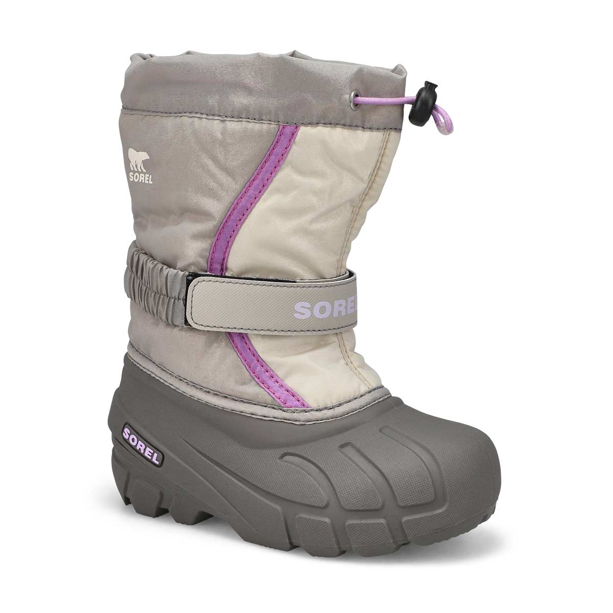 Girls' Flurry Pull On Winter Boot - Dove/Euphoric Lilac