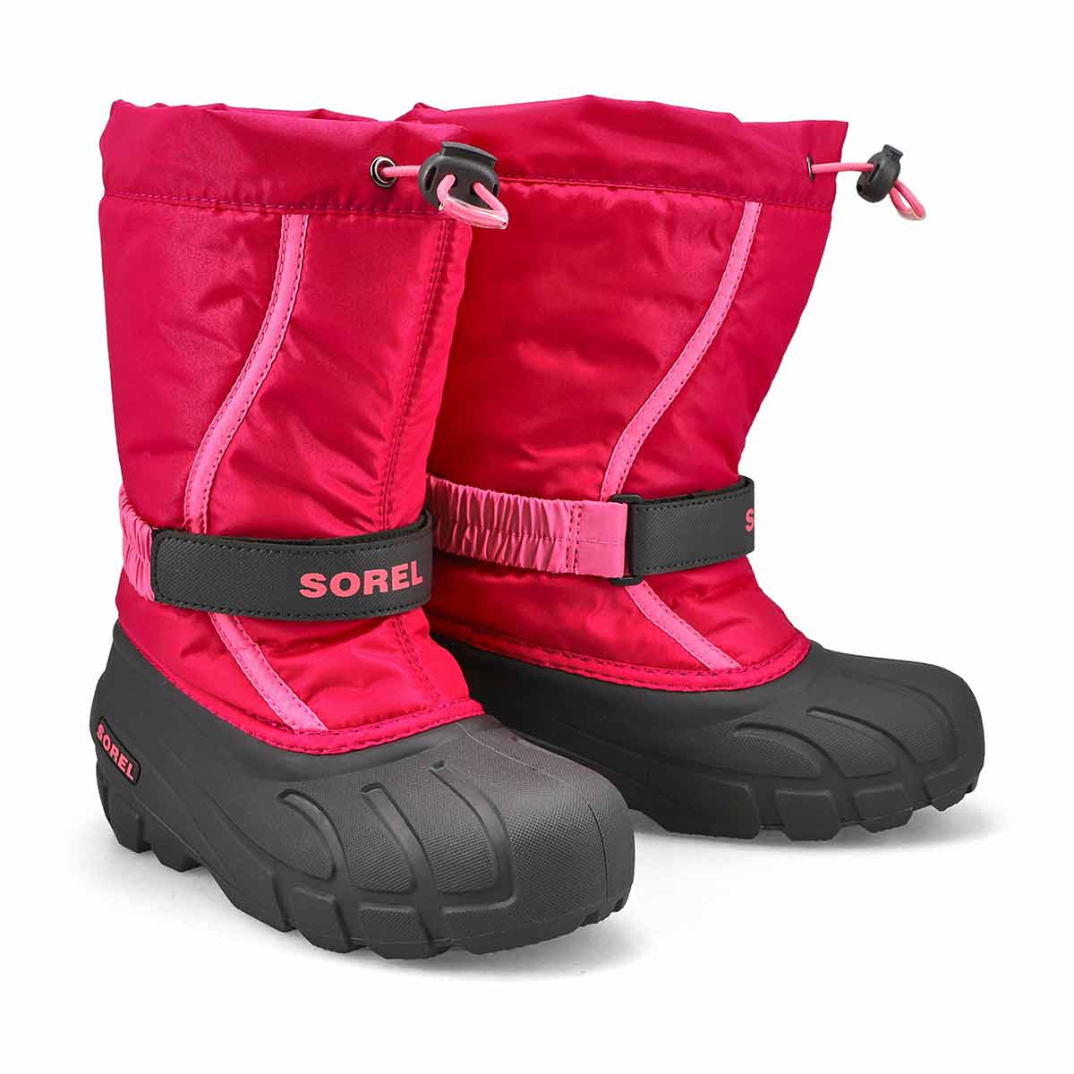 Botte d'hiver à enfiler FLURRY, rosé profond/rose tropical, filles