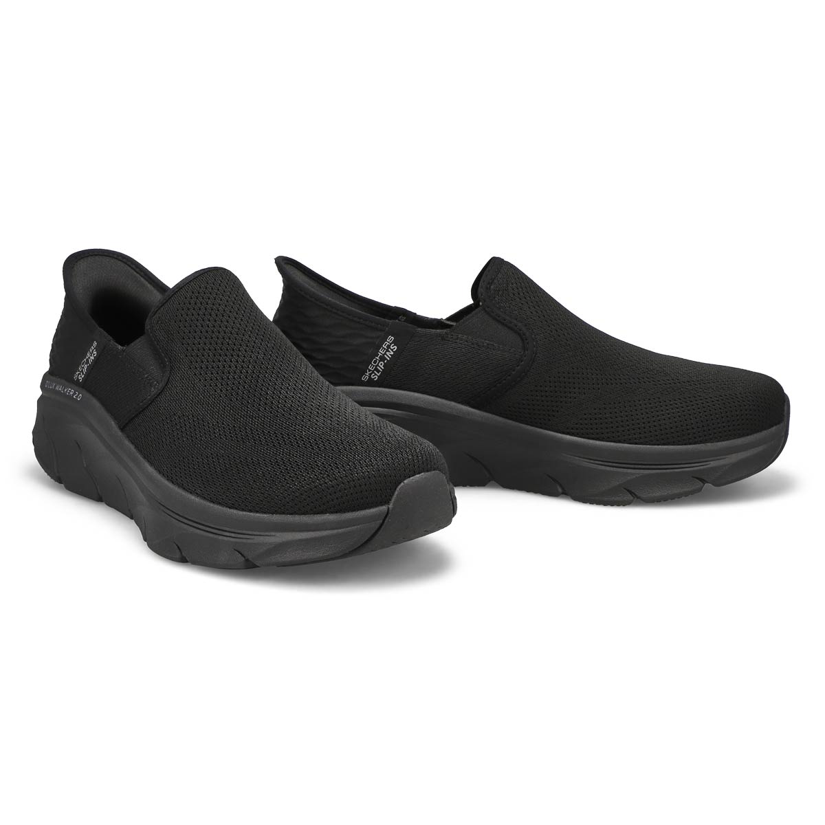 Men's D'Lux Walker 2.0 - Reeler Slip-Ins Wide Sneaker - Black/Black