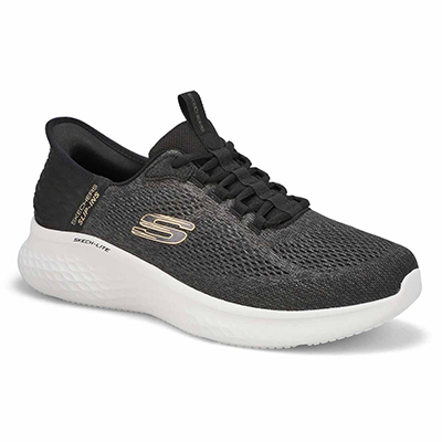 Baskets à enfiler Skech-Lite Pro Prime, noir/gris, hommes