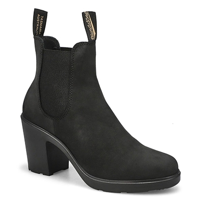 Botte à talon haut en nubuck  2460 Series, noir, femmes