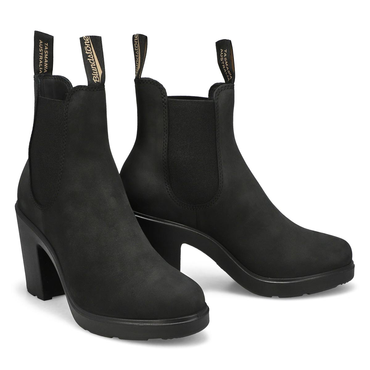 Botte à talon haut en nubuck  2460 SERIES, noir, femmes