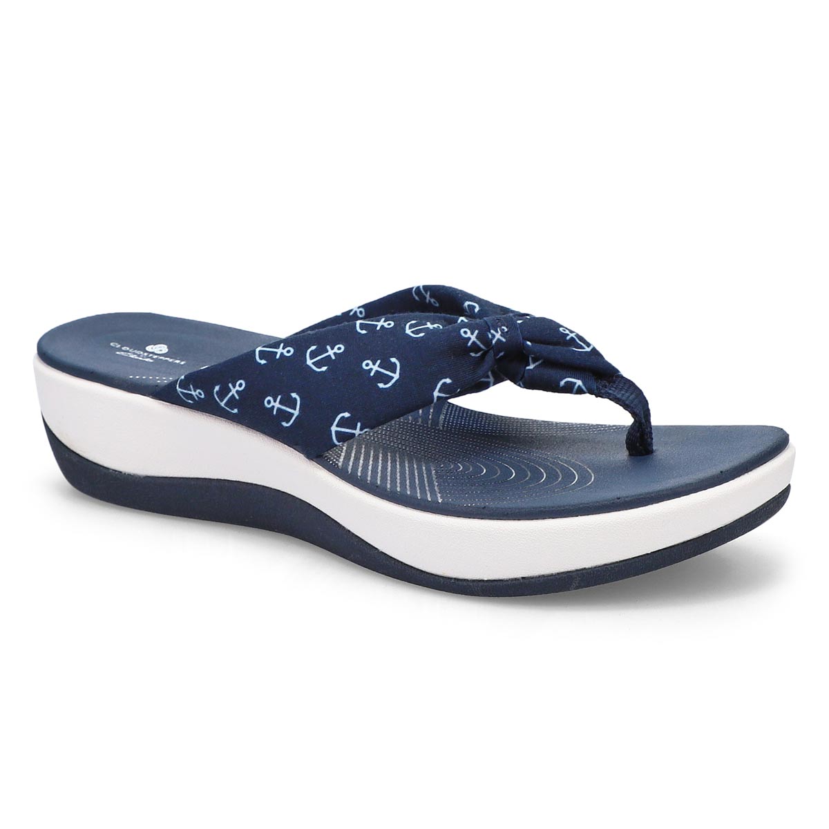 clarks sandals navy blue