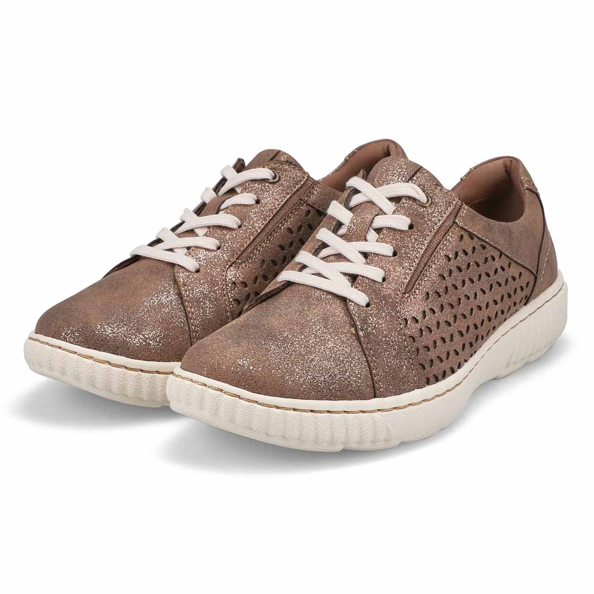 Women's Caroline Ella Wide Lace Up Sneaker - Bronze Metallic