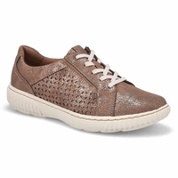 Women's Caroline Ella Wide Lace Up Sneaker - Bronze Metallic