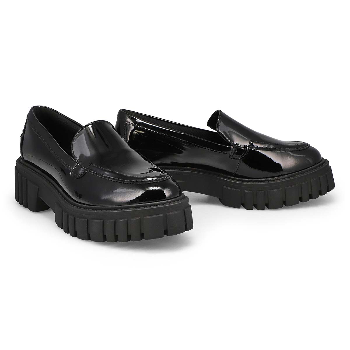 Women's Page Slip On Casual Loafer - Black Patent