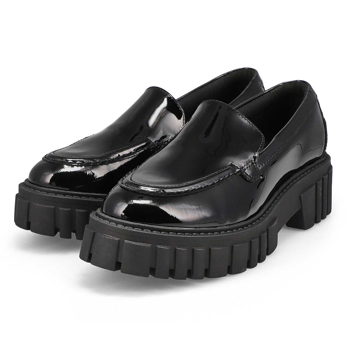 Women's Page Slip On Casual Loafer - Black Patent