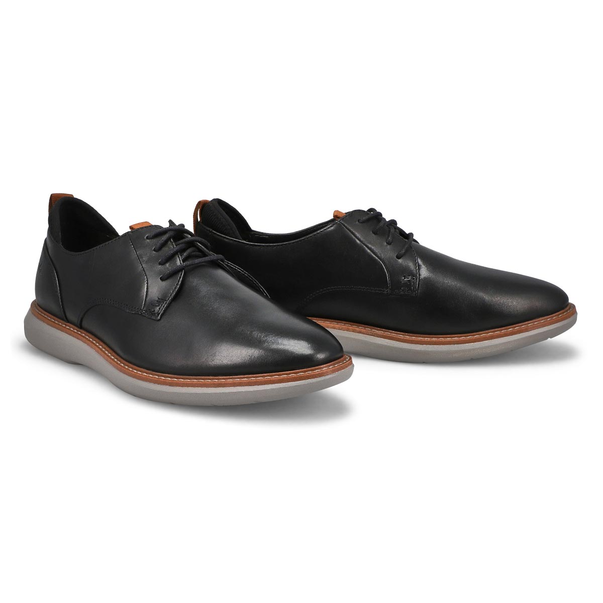 Men's Brantin Plain Wide Lace Up Oxford - Black