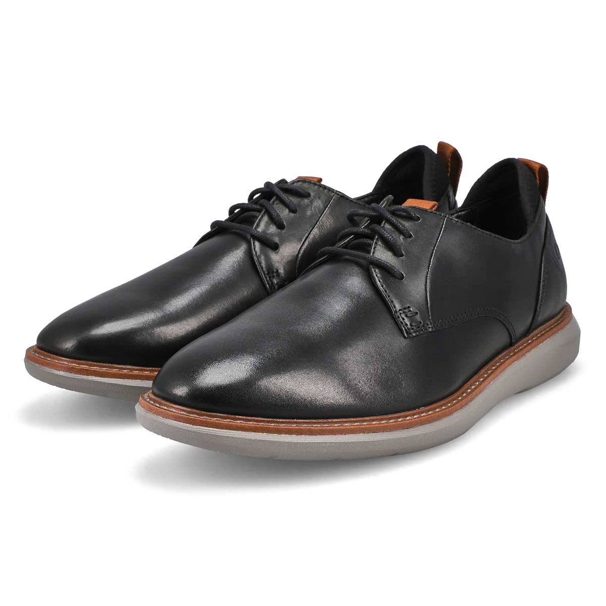 Men's Brantin Plain Wide Lace Up Oxford - Black