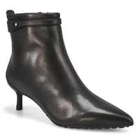 Women's Adela Up Leather Dress Boot - Black