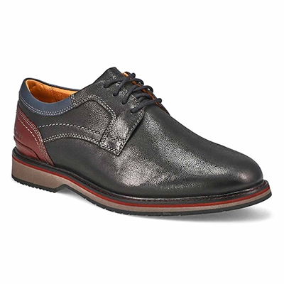 Mns Monahan Plain Wide Oxford Dress Shoe - Black