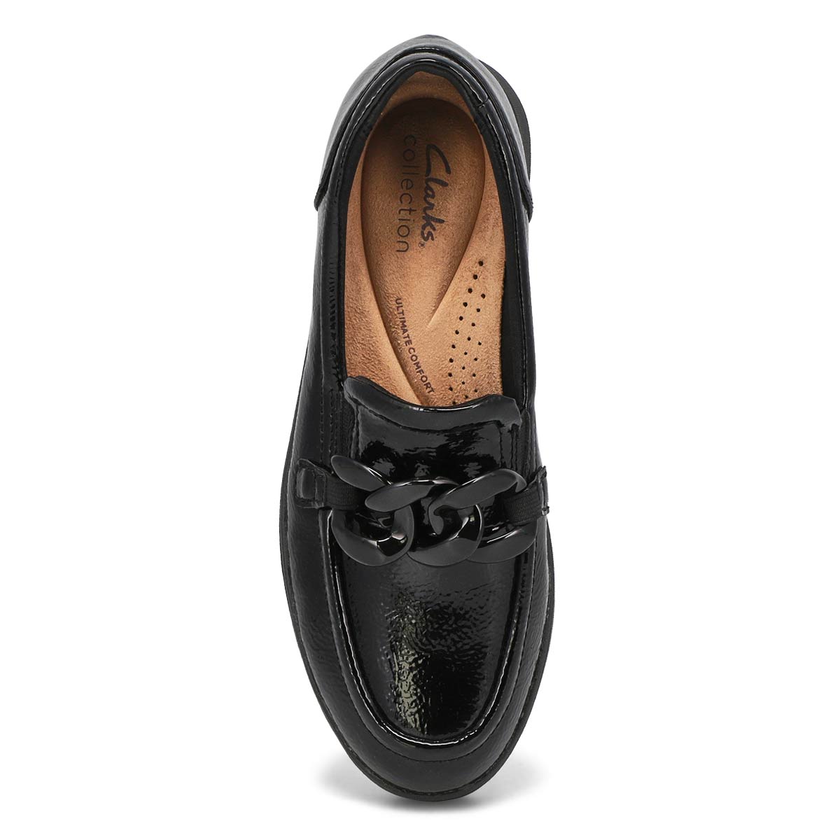 Women's Zylah May Platform Loafer - Black Crinkle Patent