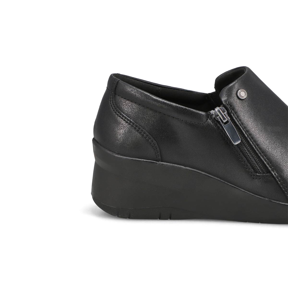 Women's Suttyn Zip Wdge Wide Casual Loafer - Black