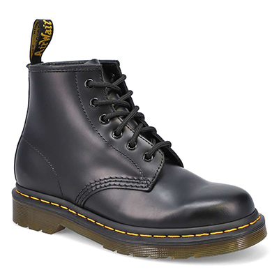 Lds 101 Yellow Stitch 6-Eye Boot - Black