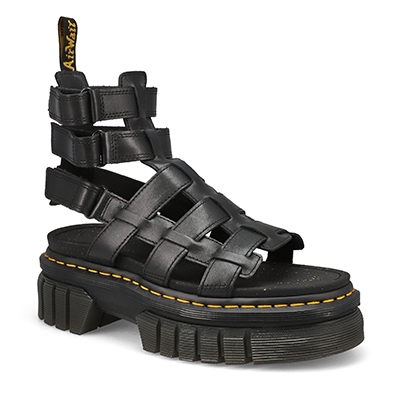 Lds Ricki Gladiator Platform Sandal - Black