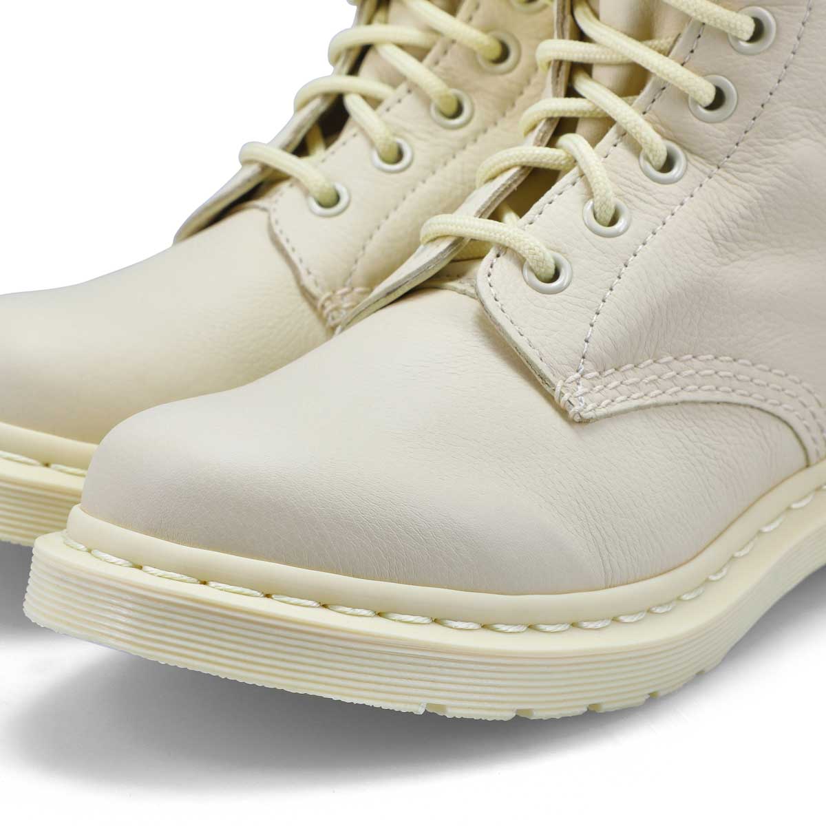 Lds 1460 Pascal Mono Soft Leather Boot - Cream/Cream