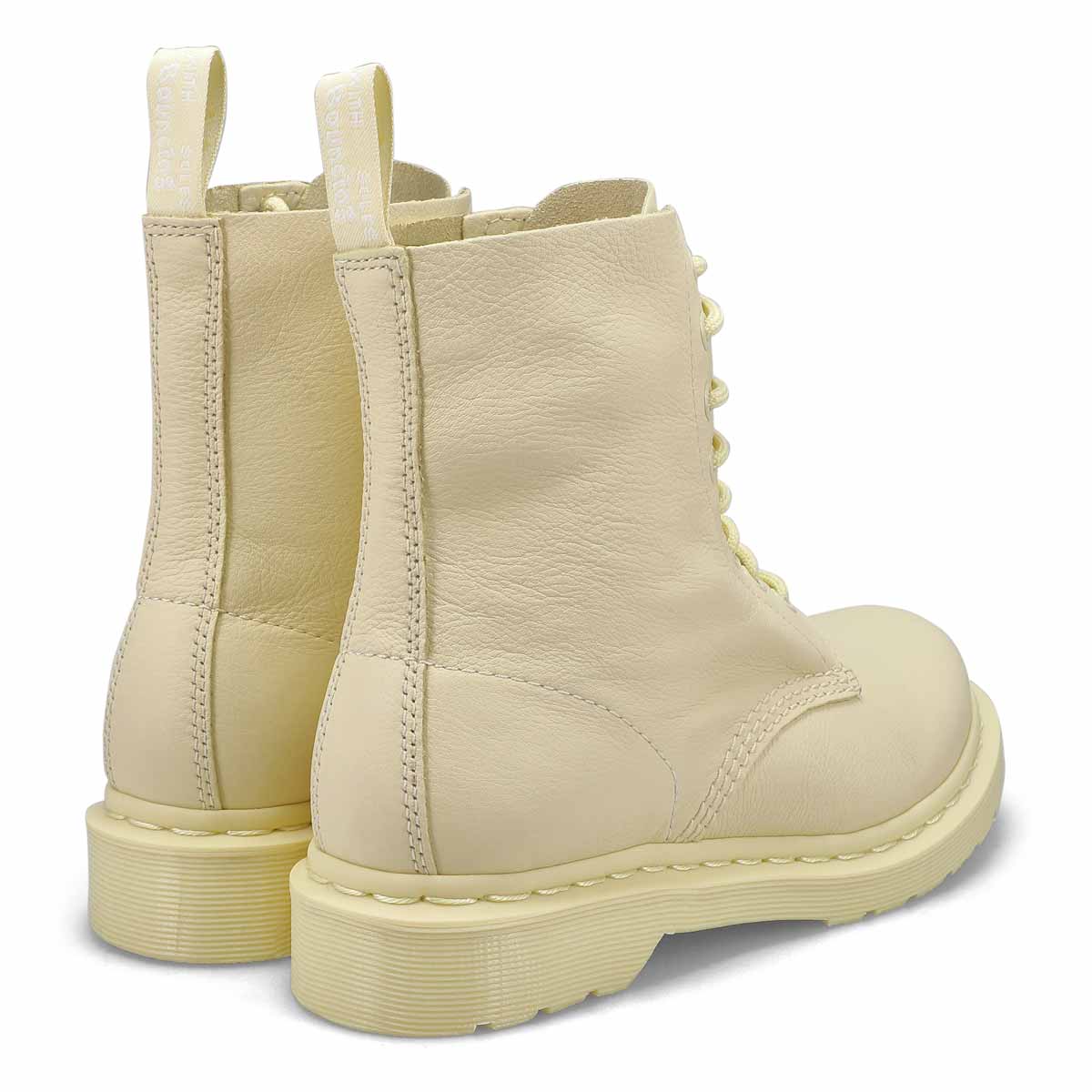 Lds 1460 Pascal Mono Soft Leather Boot - Cream/Cream