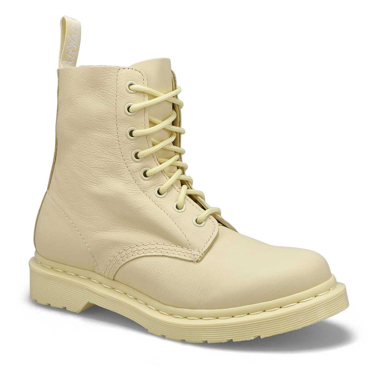 Lds 1460 Pascal Mono Soft Leather Boot - Cream/Cream