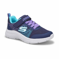 Girls' Microspec Plus Swirl Sweet Sneaker - Navy/Multi