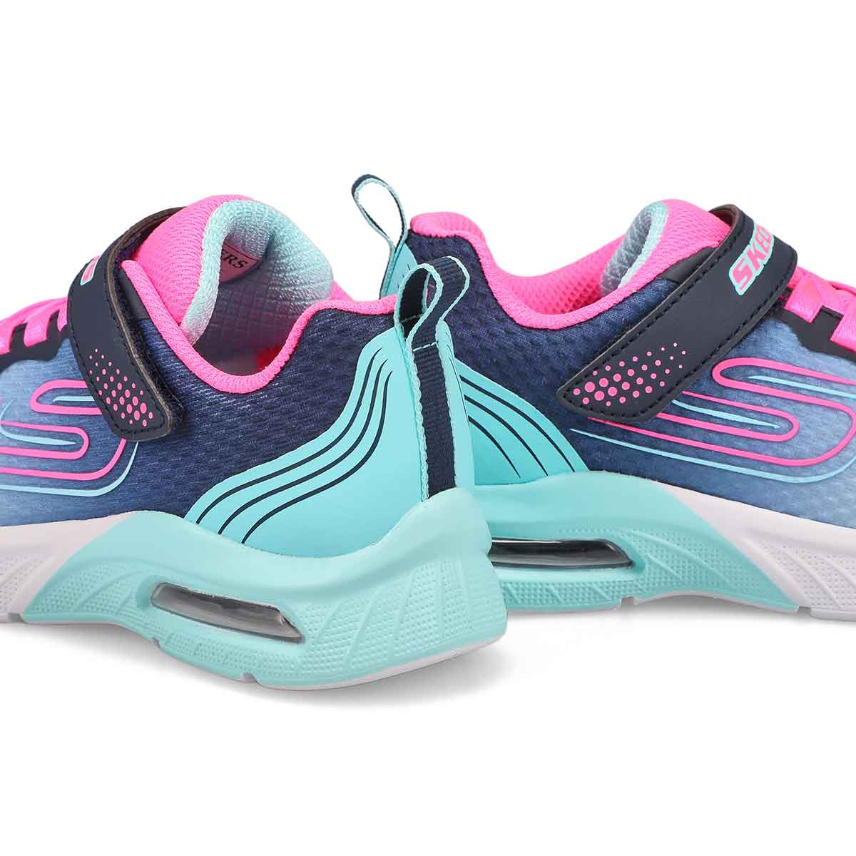 Girls' Microspec Max Plus - Echo Sprint Sneaker - Navy/Aqua