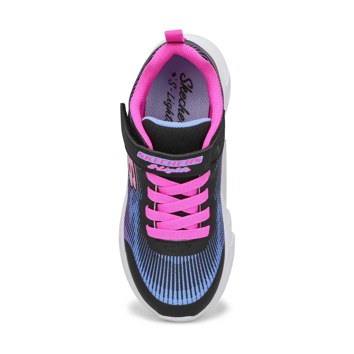 Girls'  Flicker Flash Light Up Sneaker - Black/Multi