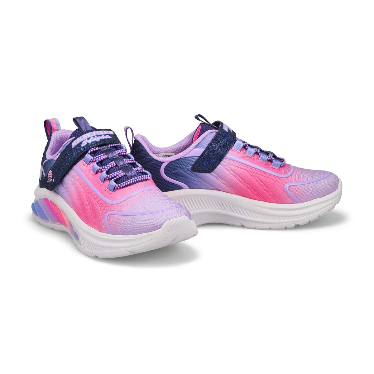 Girls'  Rainbow Cruisers Light Up Sneaker - Navy/Multi