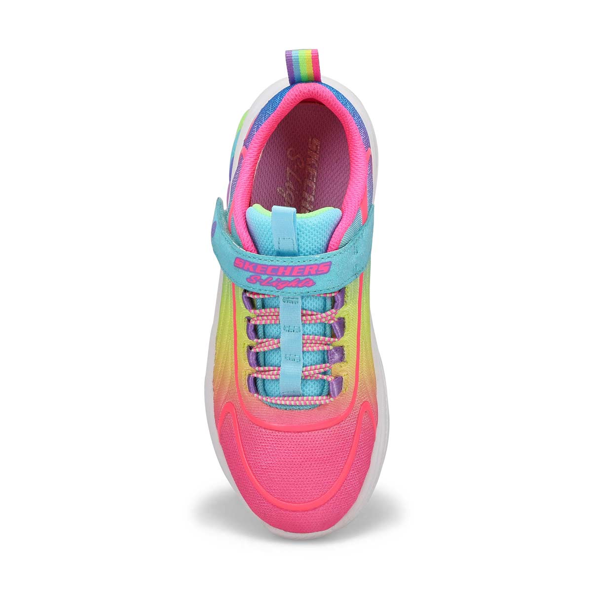 Girls' Rainbow Cruisers Light Up Sneaker -Turquoise/Multi