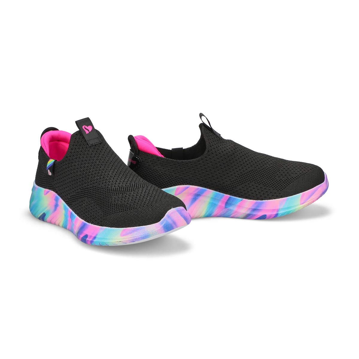 Girls'  Ultra Flex 3.0 Blissful Bay Sneaker - Black/Multi