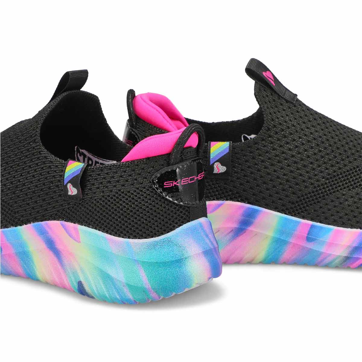 Girls'  Ultra Flex 3.0 Blissful Bay Sneaker - Black/Multi