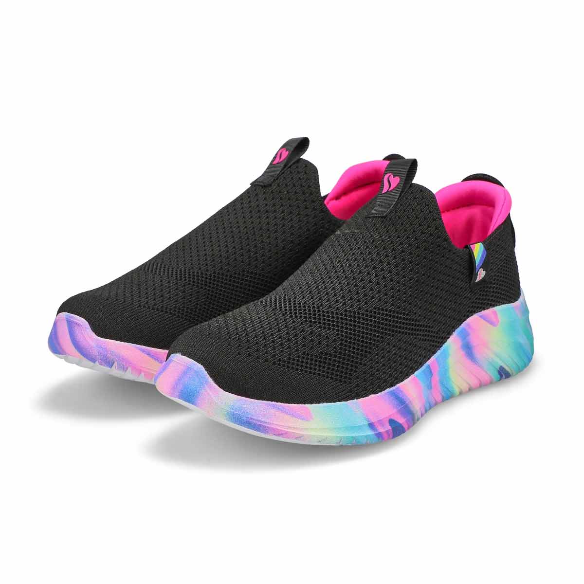 Girls'  Ultra Flex 3.0 Blissful Bay Sneaker - Black/Multi