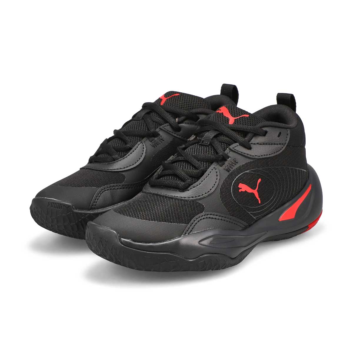 Boys'  Playmaker Pro Lace Up Sneaker - Black/Red