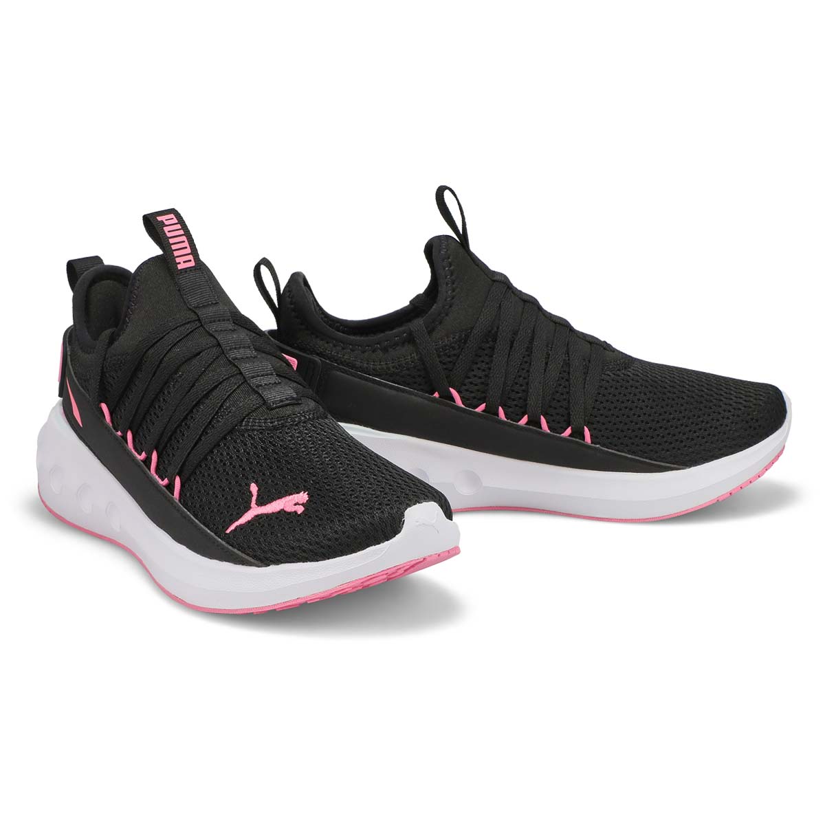 Women's Softride Carson Fresh Lace Up Sneaker - Black/White/Mauved Out