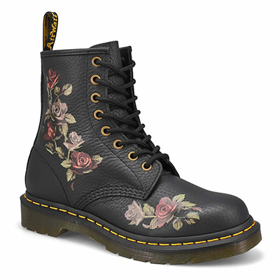 Lds 1460 Nappa 8-Eye Combat Boot - Decayed Roses