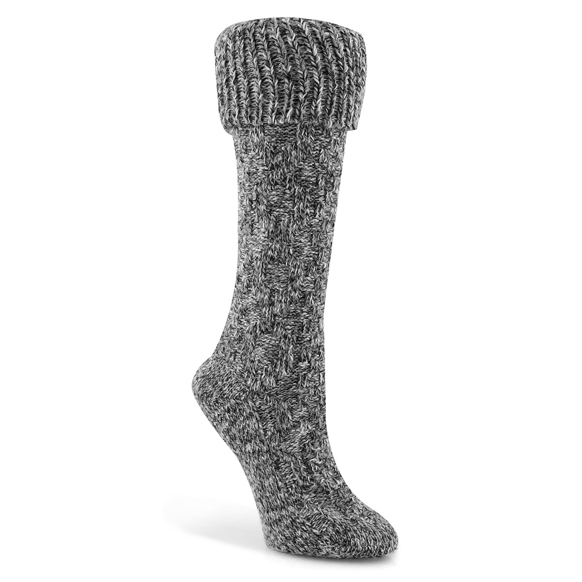 Women's Duray Cable Knit Tall Sock - Black