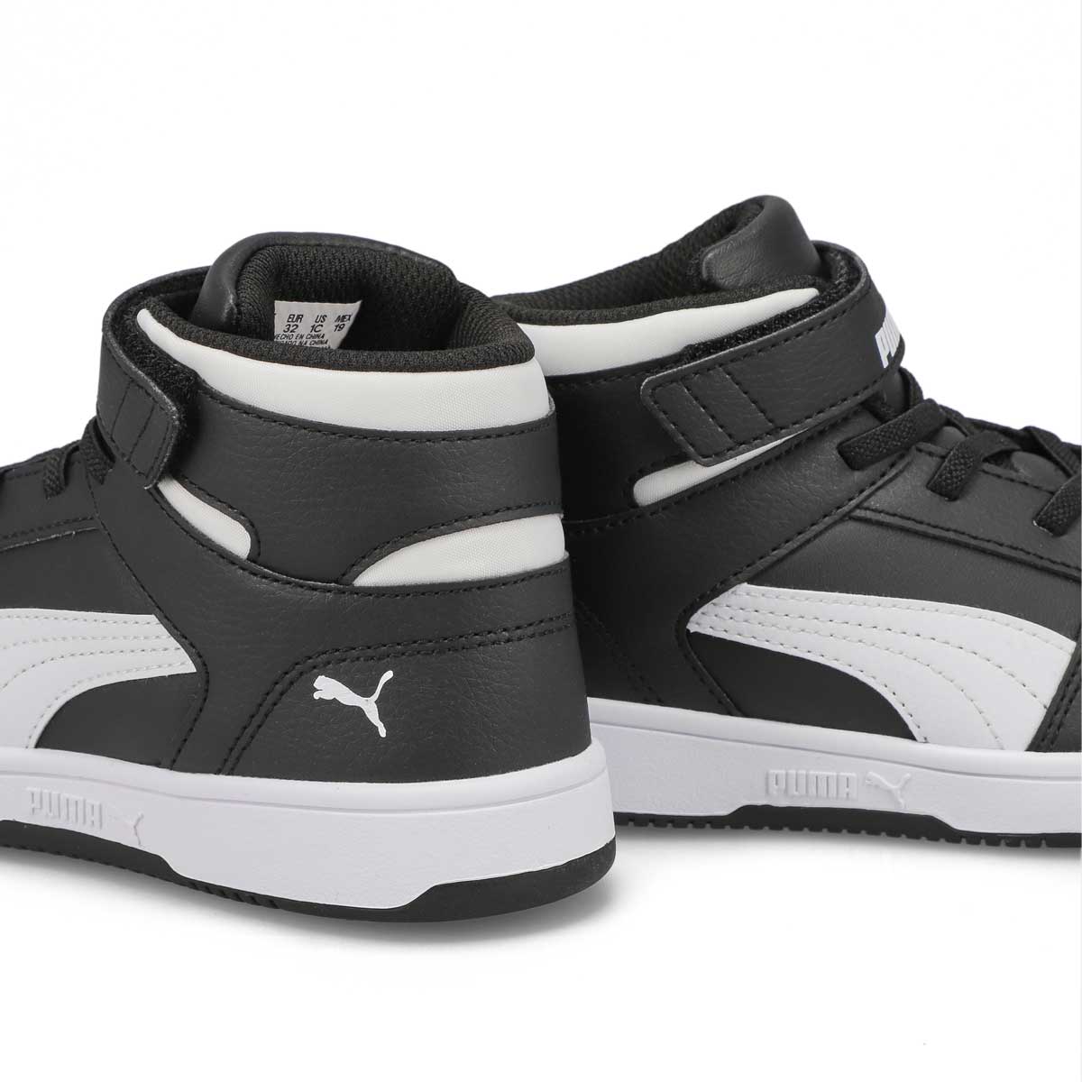 Kids' Rebound Layup SL V PS High Top Sneaker - Black/White