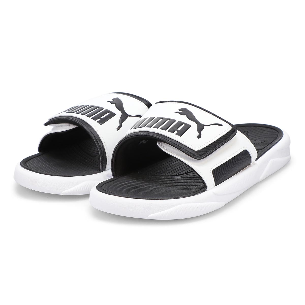 Mens' Royal Cat Slide Sandal - White/Black