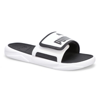 Mens' Royal Cat Slide Sandal - White/Black