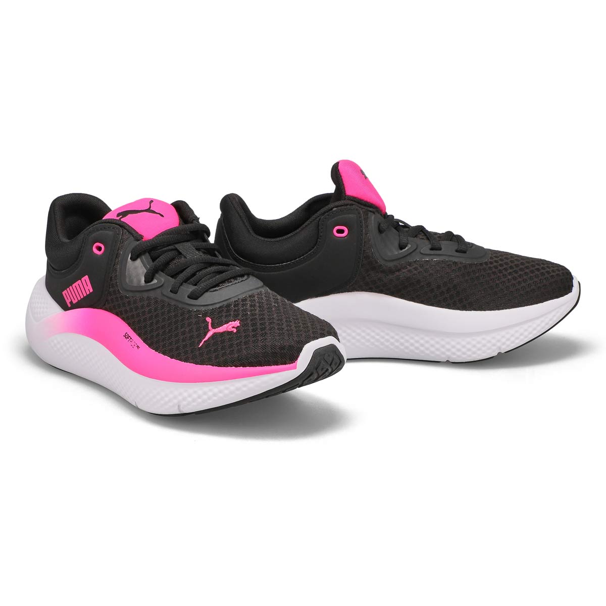 Women's Softride Pro Lace Up Sneaker - Black/White