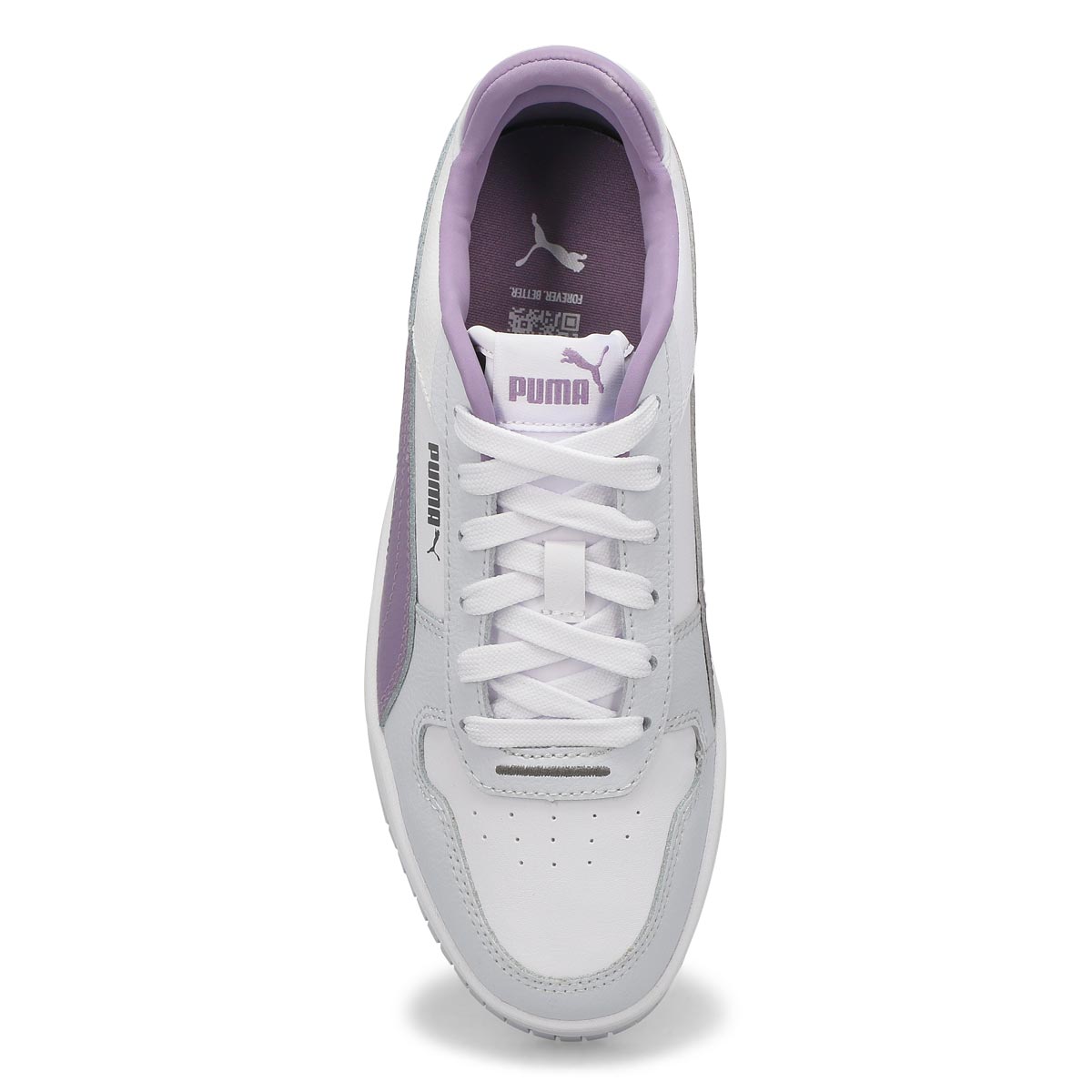 Women's  Carina Street Lace Up Sneaker - White/Pale Plum/Silver