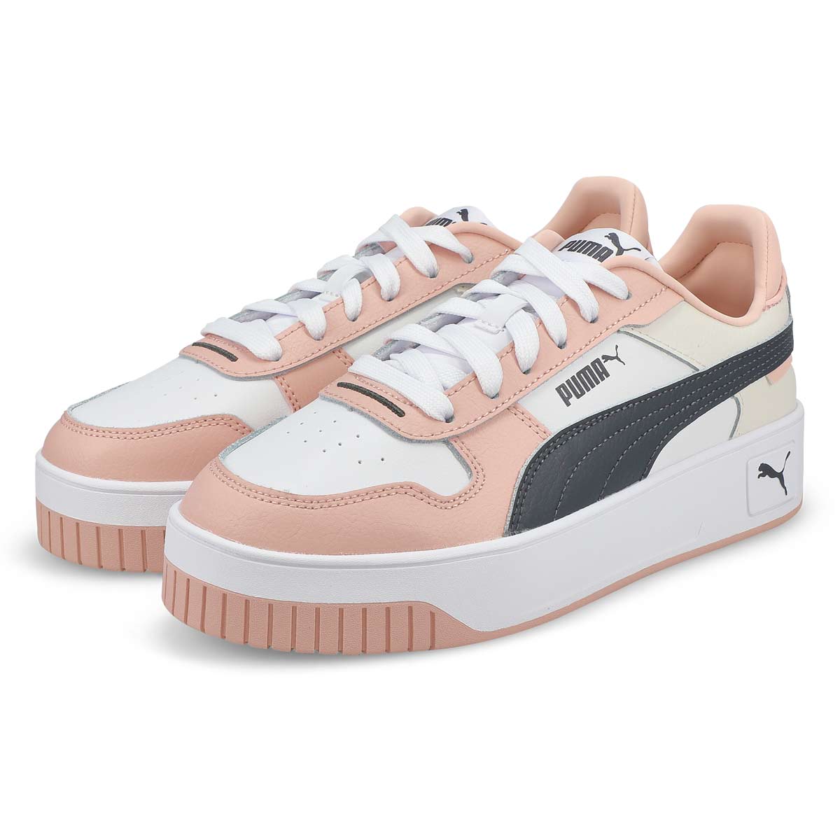 Women's Carina Street Lace Up Sneaker - White/Black/Pink