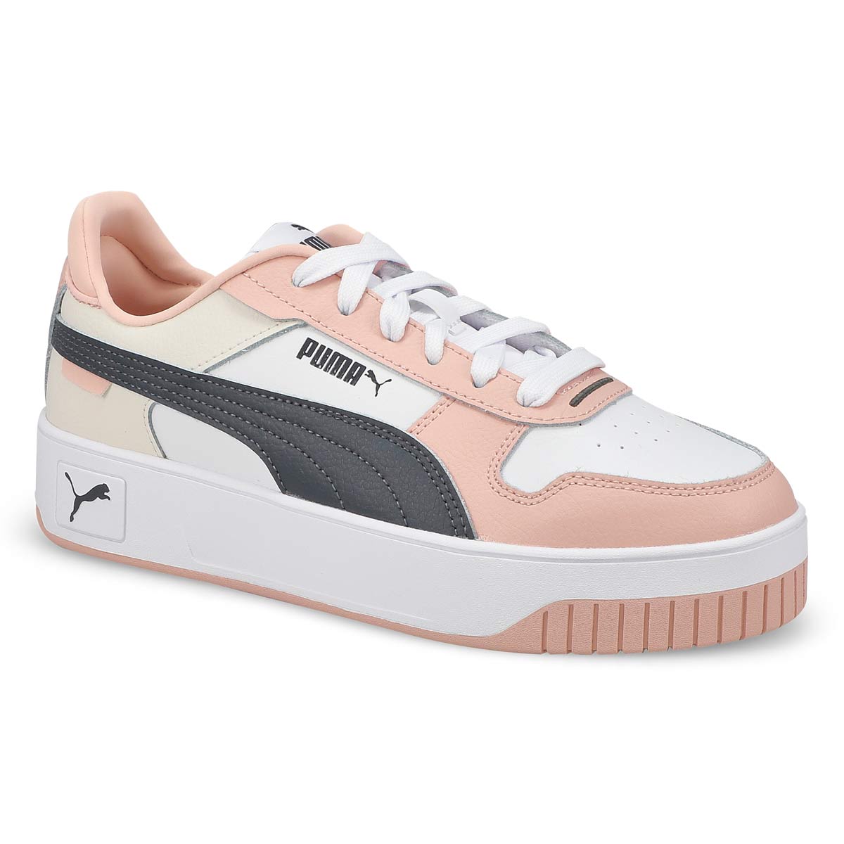 Women's Carina Street Lace Up Sneaker - White/Black/Pink