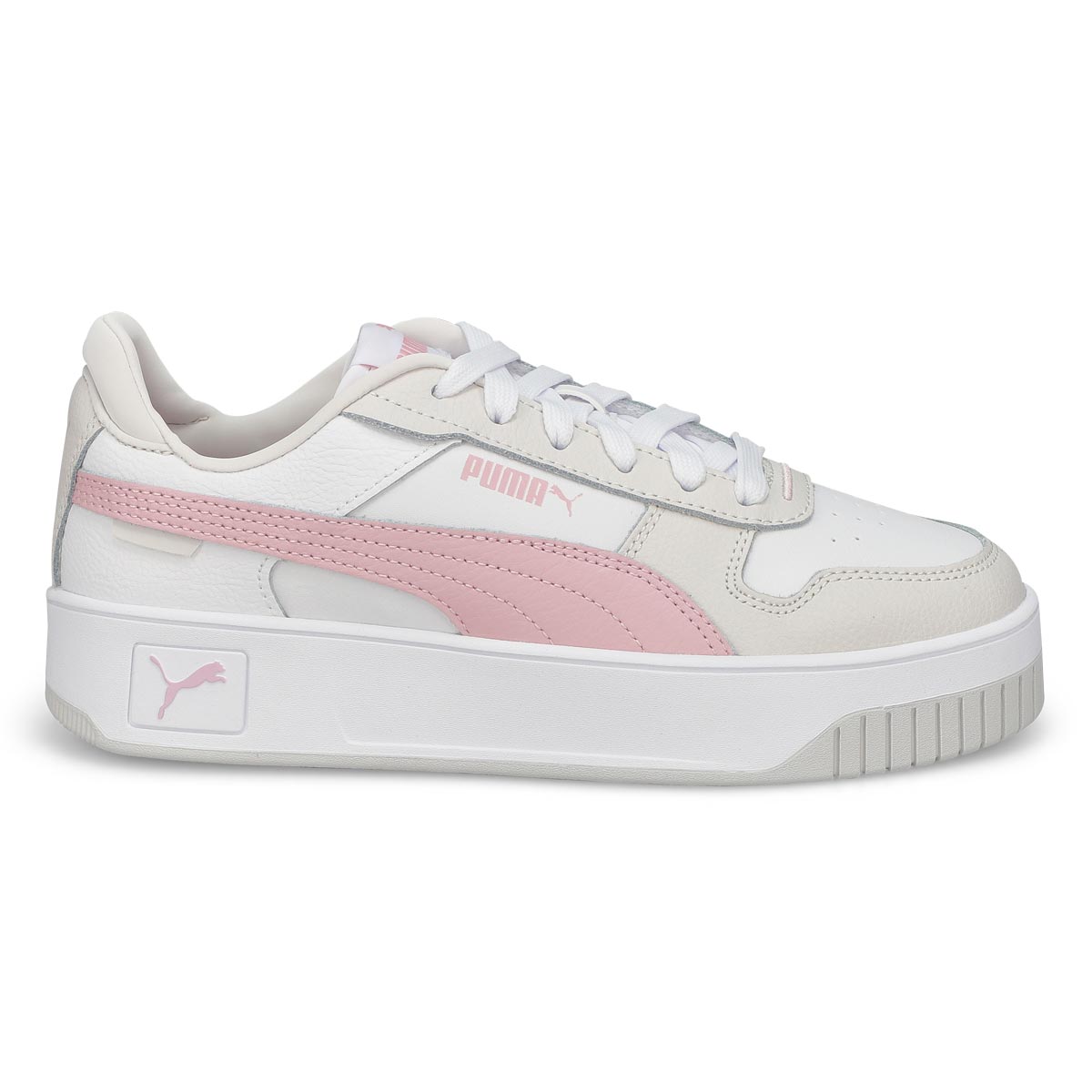 Woen's Carina Street Lace Up Sneaker - White/Grey/Pink