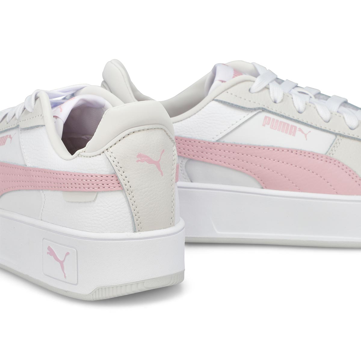 Woen's Carina Street Lace Up Sneaker - White/Grey/Pink